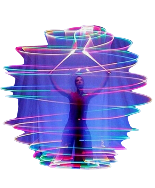 9 cycles Multi-Coloured LED Glow Poi