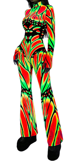 Glow-In-The-Dark Psychedelic Jumpsuit