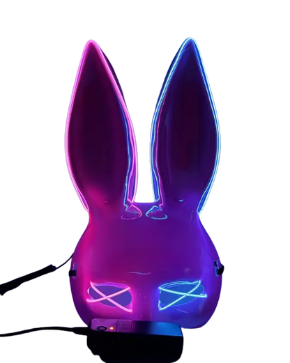 Sexy LED Glow Bunny Mask – Light-Up Costume Accessory