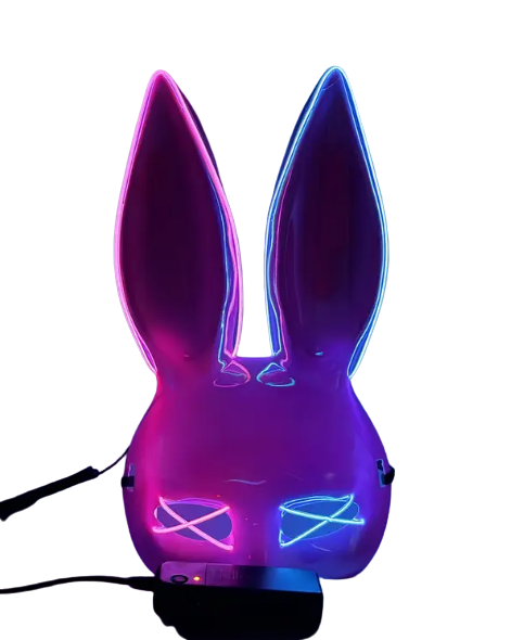 Sexy LED Glow Bunny Mask – Light-Up Costume Accessory