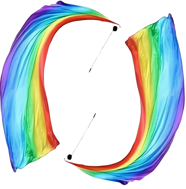 Rainbow Veil Poi
