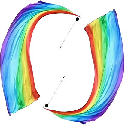 Rainbow Veil Poi