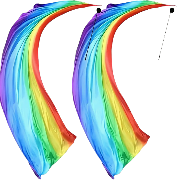 Rainbow Veil Poi