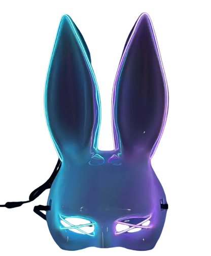 Sexy LED Glow Bunny Mask – Light-Up Costume Accessory